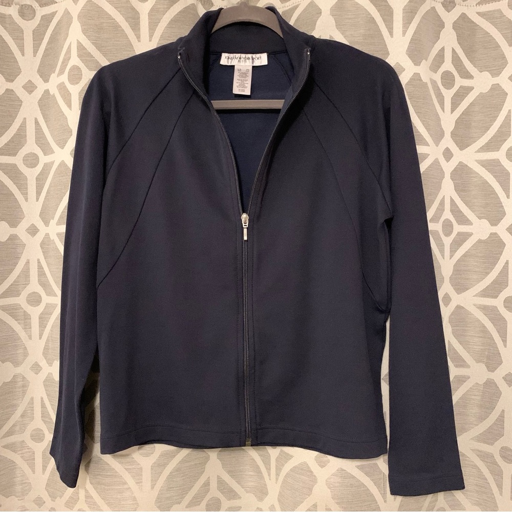 Jones New York Sport Petite Soft Zip Jacket (Navy) Size PS.